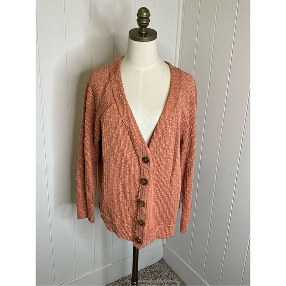 Turo by Vince Camuto Women's Size XL Blush Pink Heavy Weave Knit Cardigan Sweate - Picture 1 of 13
